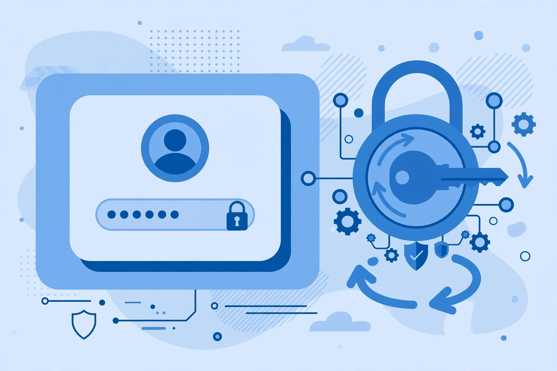Login screen with authentication error and password reset concept