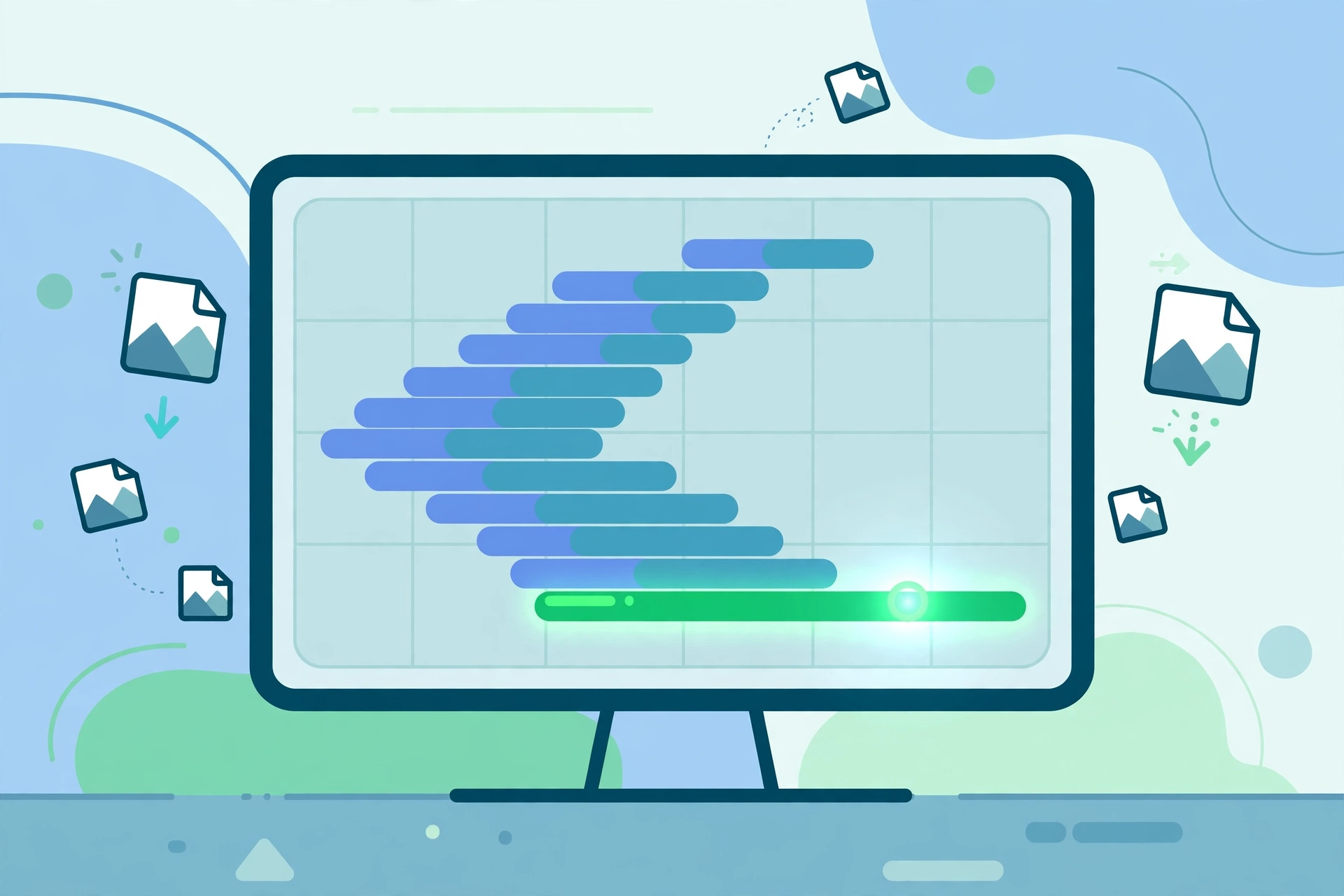 Website loading speed test showing largest contentful paint timing on screen